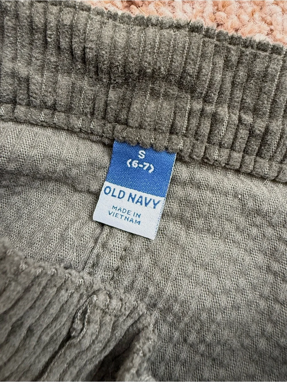 Old Navy Girls Gray Corduroy Button Skirt 6/7